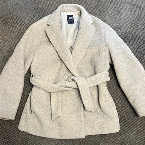 GAP Women's Light Gray Trench Coat